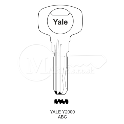 Kľúče YALE Y2000 ABC